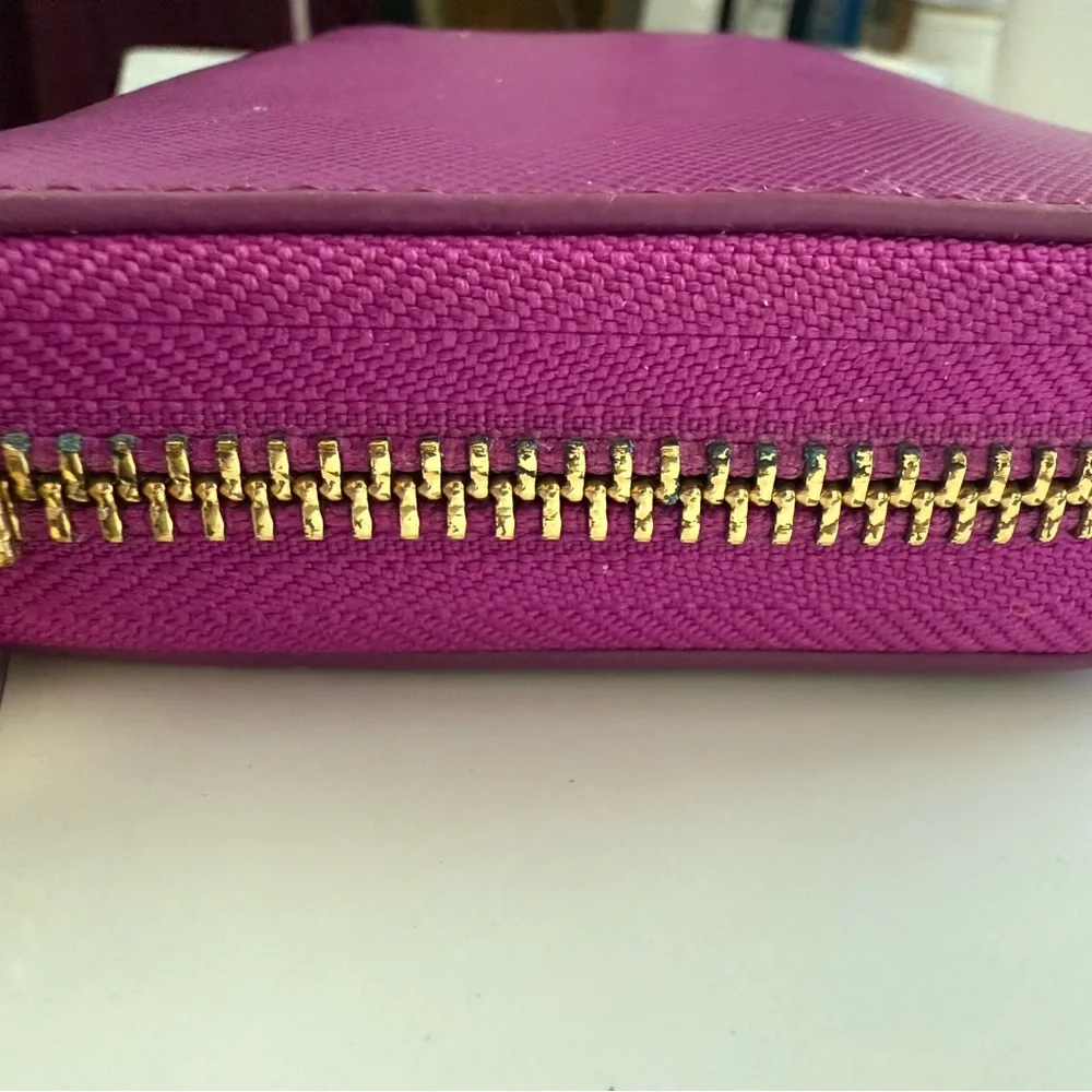 EUC Tory Burch Dena Leather Zip Continental Clutch Wallet - Picture 9 of 9
